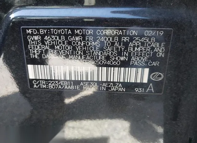 JTHBA1D28K5094060 2019 2019 Lexus IS- 300 9