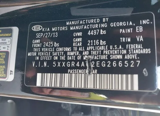 5XXGR4A62EG266527 2014 2014 KIA Optima- Sx Turbo 9