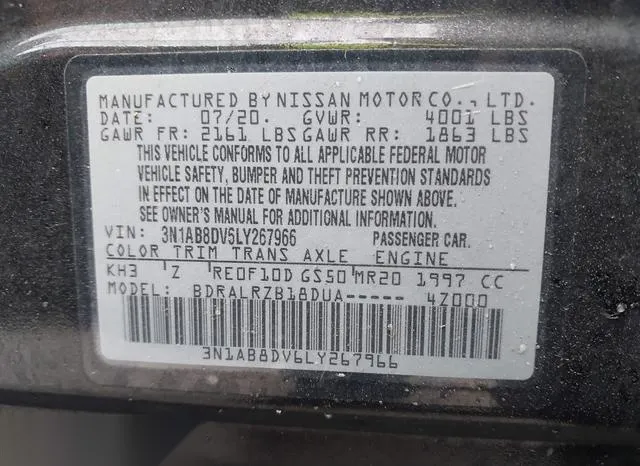 3N1AB8DV6LY267966 2020 2020 Nissan Sentra- Sr Xtronic Cvt 9