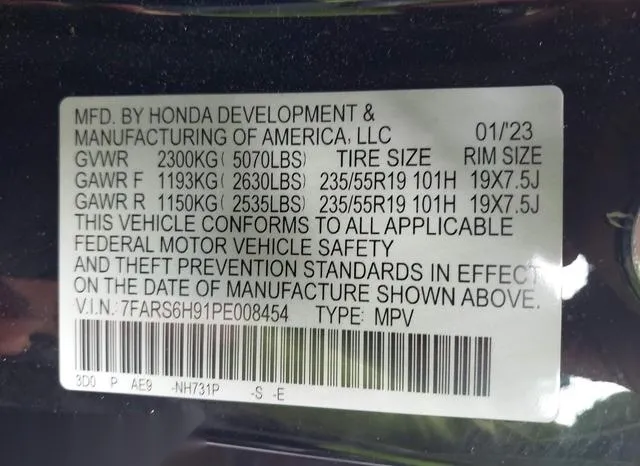 7FARS6H91PE008454 2023 2023 Honda CR-V- Hybrid Sport Touring 9