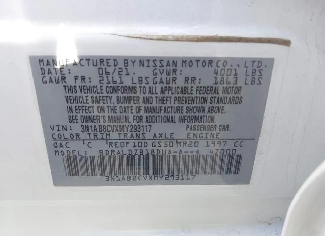 3N1AB8CVXMY293117 2021 2021 Nissan Sentra- Sv Xtronic Cvt 9