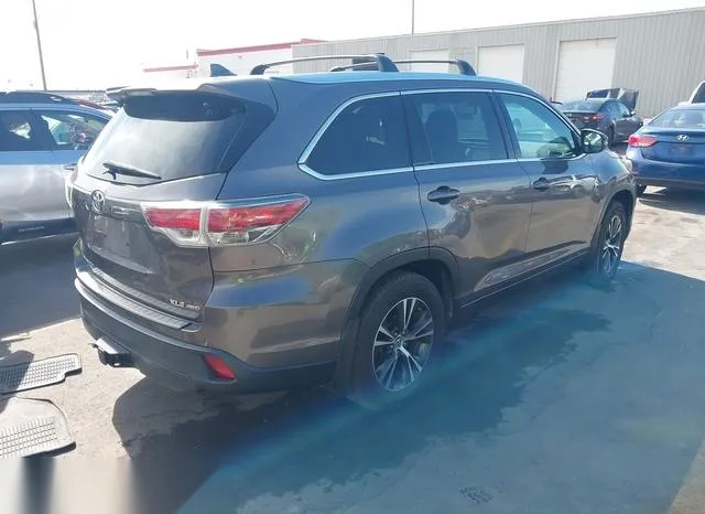 5TDJKRFH8GS264476 2016 2016 Toyota Highlander- Xle V6 4