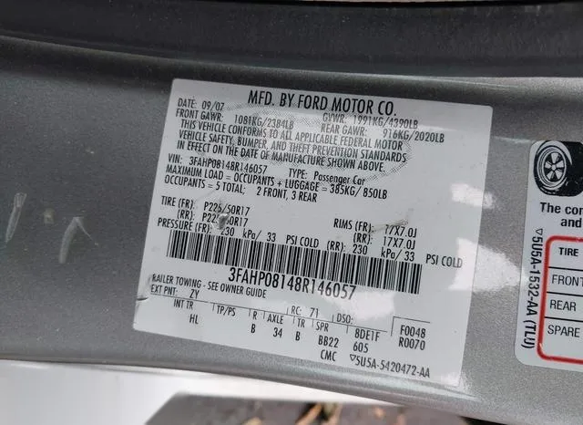 3FAHP08148R146057 2008 2008 Ford Fusion- Sel 9