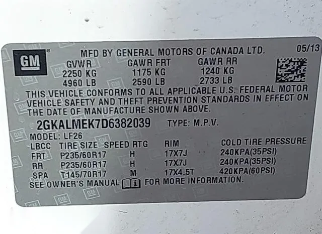 2GKALMEK7D6382039 2013 2013 GMC Terrain- Sle-1 9