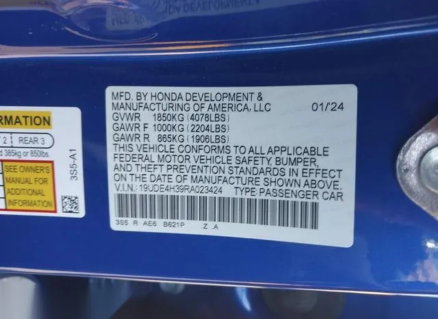 19UDE4H39RA023424 2024 2024 Acura Integra- A-Spec 9