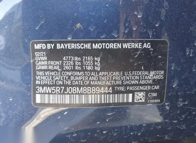 3MW5R7J08M8B89444 2021 2021 BMW 3 Series- 330I Xdrive 9