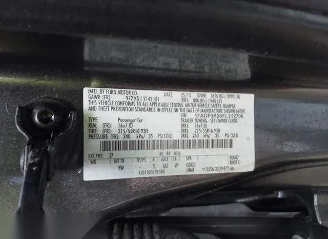 1FADP3K26FL312706 2015 2015 Ford Focus- SE 9