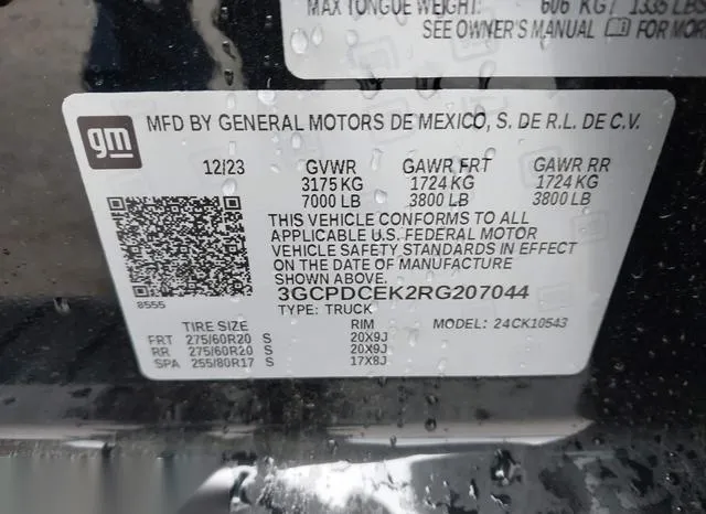 3GCPDCEK2RG207044 2024 2024 Chevrolet Silverado 1500- 4Wd 9