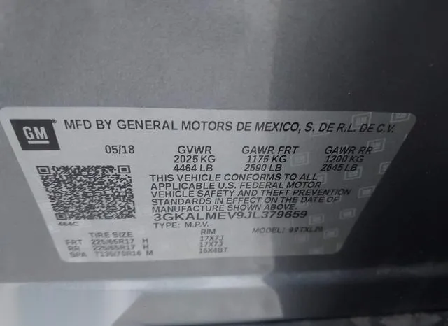 3GKALMEV9JL379659 2018 2018 GMC Terrain- Sle 9