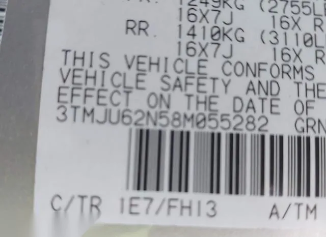 3TMJU62N58M055282 2008 2008 Toyota Tacoma- Prerunner V6 9