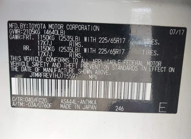 JTMRFREV1HJ715597 2017 2017 Toyota RAV4- Xle 9