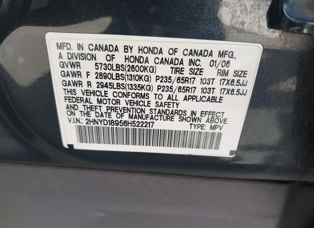 2HNYD18956H522217 2006 2006 Acura MDX 9