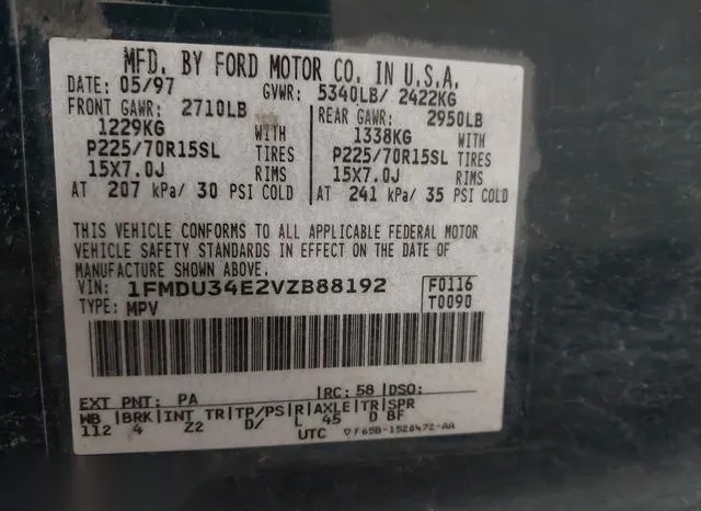 1FMDU34E2VZB88192 1997 1997 Ford Explorer- Eddie Bauer/Limi 9