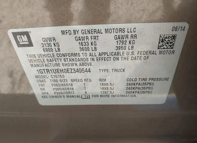 1GTR1UEH0EZ349544 2014 2014 GMC Sierra- 1500 Sle 9