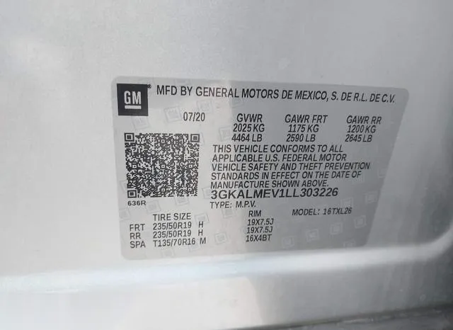 3GKALMEV1LL303226 2020 2020 GMC Terrain- Fwd Sle 9