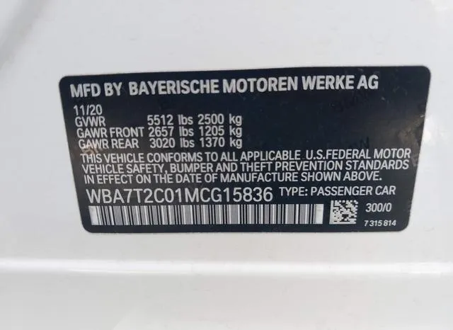 WBA7T2C01MCG15836 2021 2021 BMW 7 Series- 740I 9