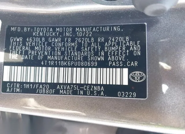 4T1R11BK6PU080699 2023 2023 Toyota Camry- LE 9