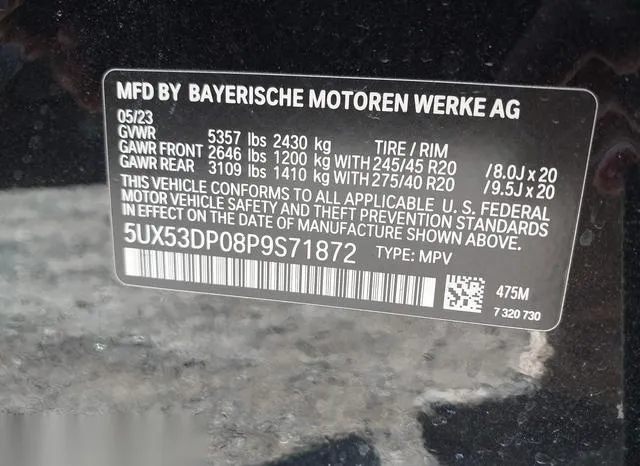 5UX53DP08P9S71872 2023 2023 BMW X3- Xdrive30I 9