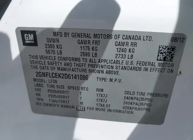 2GNFLCEK2D6141086 2013 2013 Chevrolet Equinox- LS 9