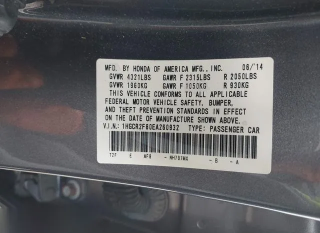 1HGCR2F80EA260932 2014 2014 Honda Accord- Ex-L 9