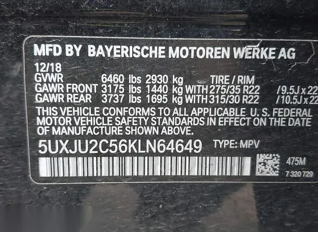 5UXJU2C56KLN64649 2019 2019 BMW X5- Xdrive50I 9