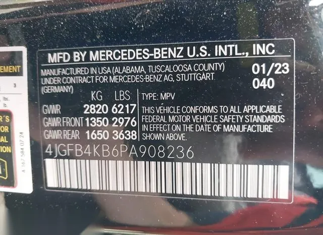 4JGFB4KB6PA908236 2023 2023 Mercedes-Benz GLE 350- 4Matic 9