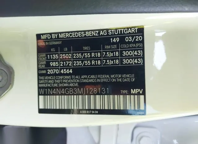 W1N4N4GB3MJ128131 2021 2021 Mercedes-Benz GLA 250 9