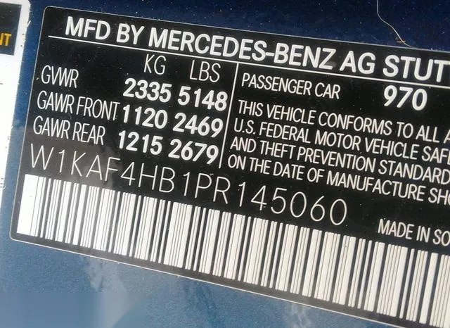 W1KAF4HB1PR145060 2023 2023 Mercedes-Benz C 300- 4Matic 9