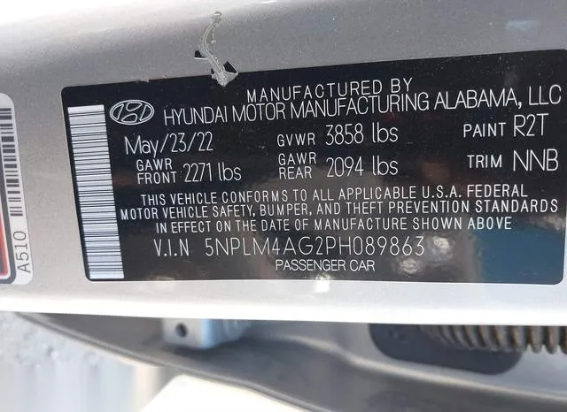 5NPLM4AG2PH089863 2023 2023 Hyundai Elantra- Sel 9