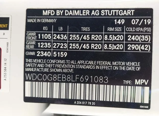 WDC0G8EB8LF691083 2020 2020 Mercedes-Benz GLC 300- 4Matic 9