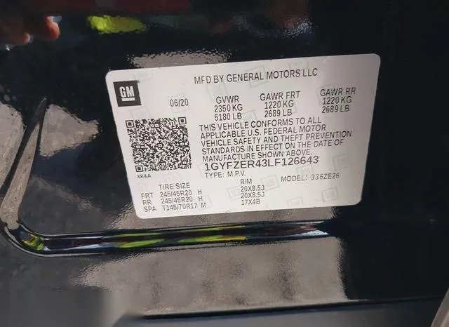 1GYFZER43LF126643 2020 2020 Cadillac XT4- Fwd Sport 9