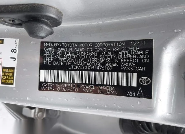 JTDKN3DU0B1476187 2011 2011 Toyota Prius- Two 9