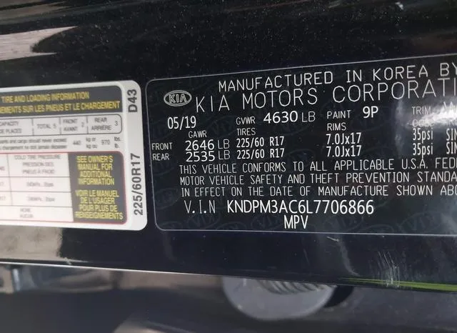 KNDPM3AC6L7706866 2020 2020 KIA Sportage- LX 9