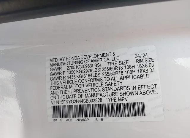 5FNYG2H44SB003828 2025 2025 Honda Pilot- Ex-L 9