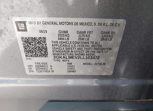 3GKALMEV2LL103472 2020 2020 GMC Terrain- Fwd Sle 9