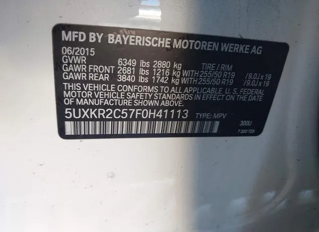 5UXKR2C57F0H41113 2015 2015 BMW X5- Sdrive35I 9