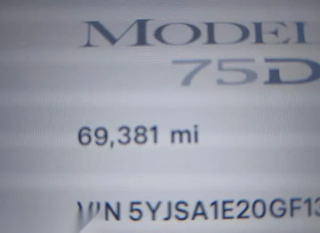 5YJSA1E20GF139613 2016 2016 Tesla Model S- 60D/70D/75D/85D/90D 7