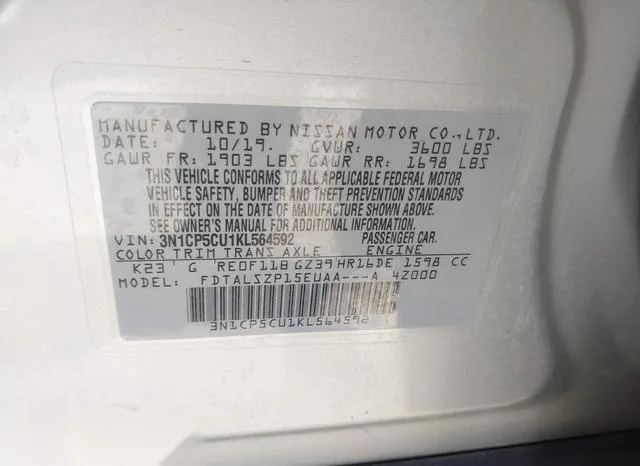 3N1CP5CU1KL564592 2019 2019 Nissan Kicks- SV 9