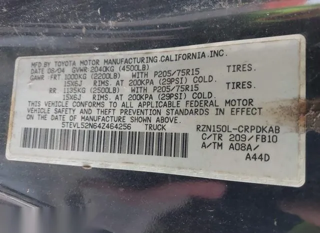 5TEVL52N64Z464256 2004 2004 Toyota Tacoma 9