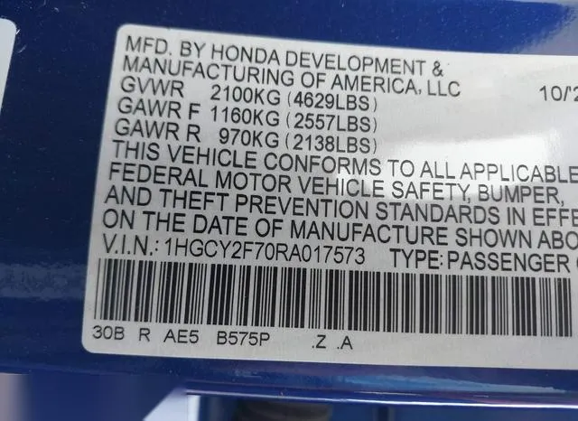 1HGCY2F70RA017573 2024 2024 Honda Accord- Hybrid Sport-L 9