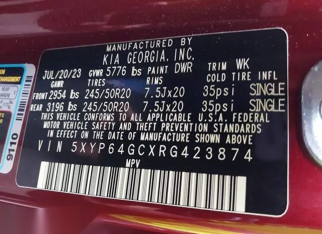 5XYP64GCXRG423874 2024 2024 KIA Telluride- S 9