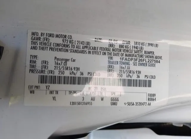 1FADP3F26FL227584 2015 2015 Ford Focus- SE 9