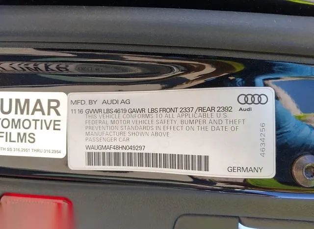 WAUGMAF48HN049297 2017 2017 Audi A4- 2-0T Ultra Premium 9