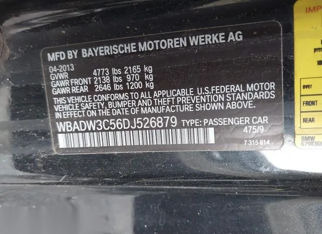 WBADW3C56DJ526879 2013 2013 BMW 3 Series- 328I 9