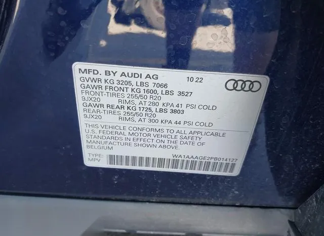 WA1AAAGE2PB014127 2023 2023 Audi E-Tron- Premium Quattro 9