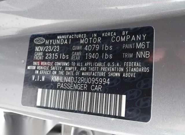 KMHLN4DJ2RU095994 2024 2024 Hyundai Elantra- Hybrid Limited 9