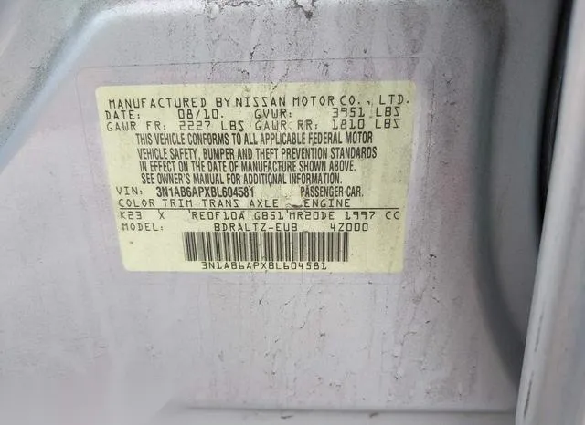 3N1AB6APXBL604581 2011 2011 Nissan Sentra- 2-0SR 9