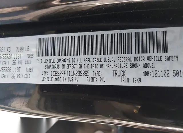 1C6SRFFT1LN239865 2020 2020 RAM 1500- Big Horn  4X4 5-7 Box 9