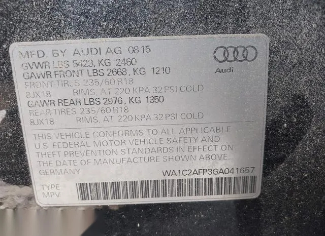 WA1C2AFP3GA041657 2016 2016 Audi Q5- 2-0T Premium 9