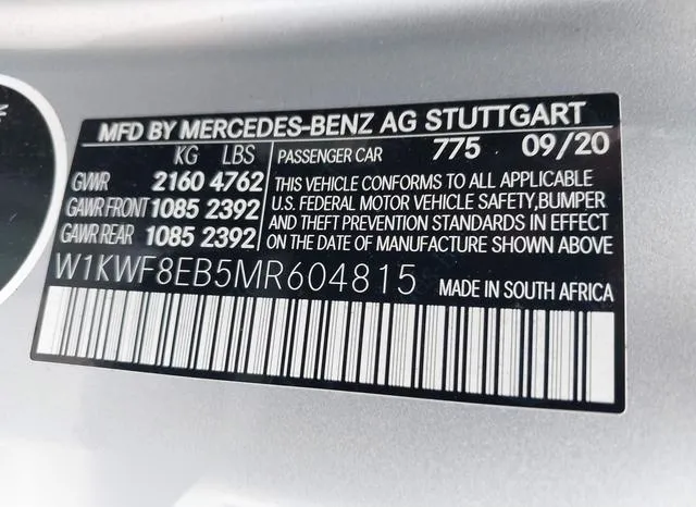 W1KWF8EB5MR604815 2021 2021 Mercedes-Benz C 300- 4Matic 9